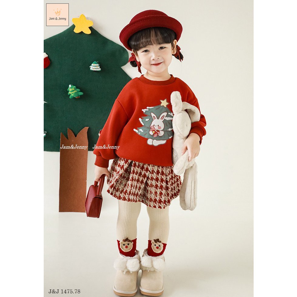 Set váy bé gái Jam & Jenny hình thỏ đỏ