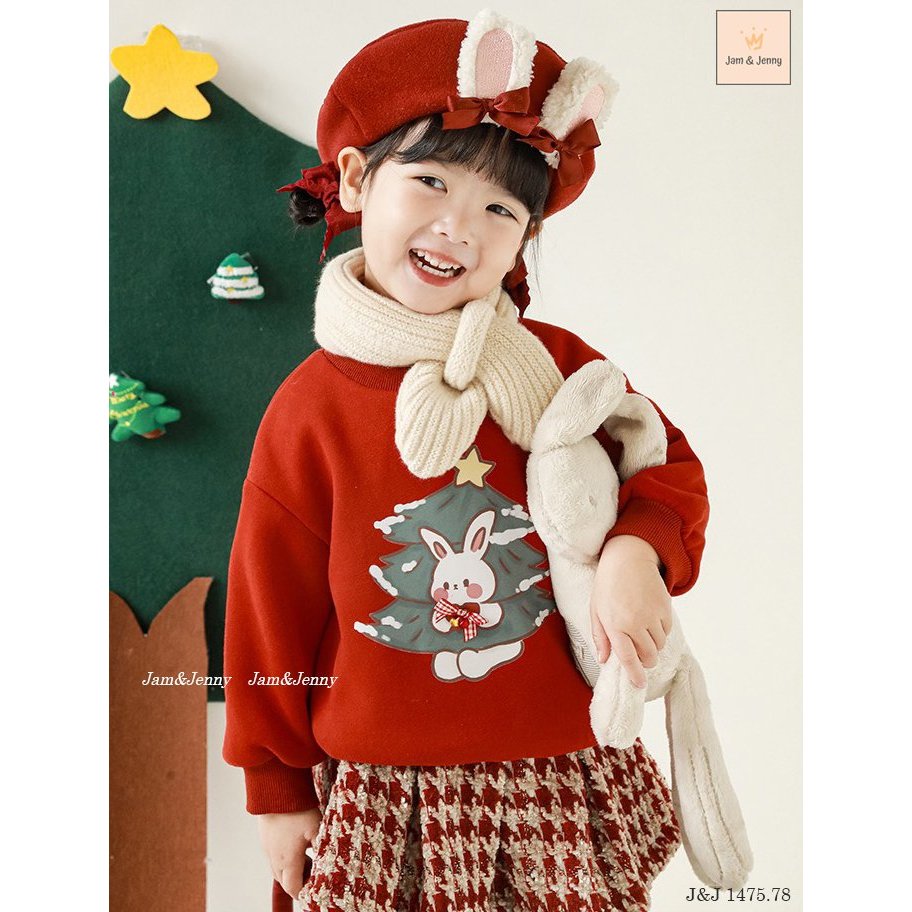 Set váy bé gái Jam & Jenny hình thỏ đỏ