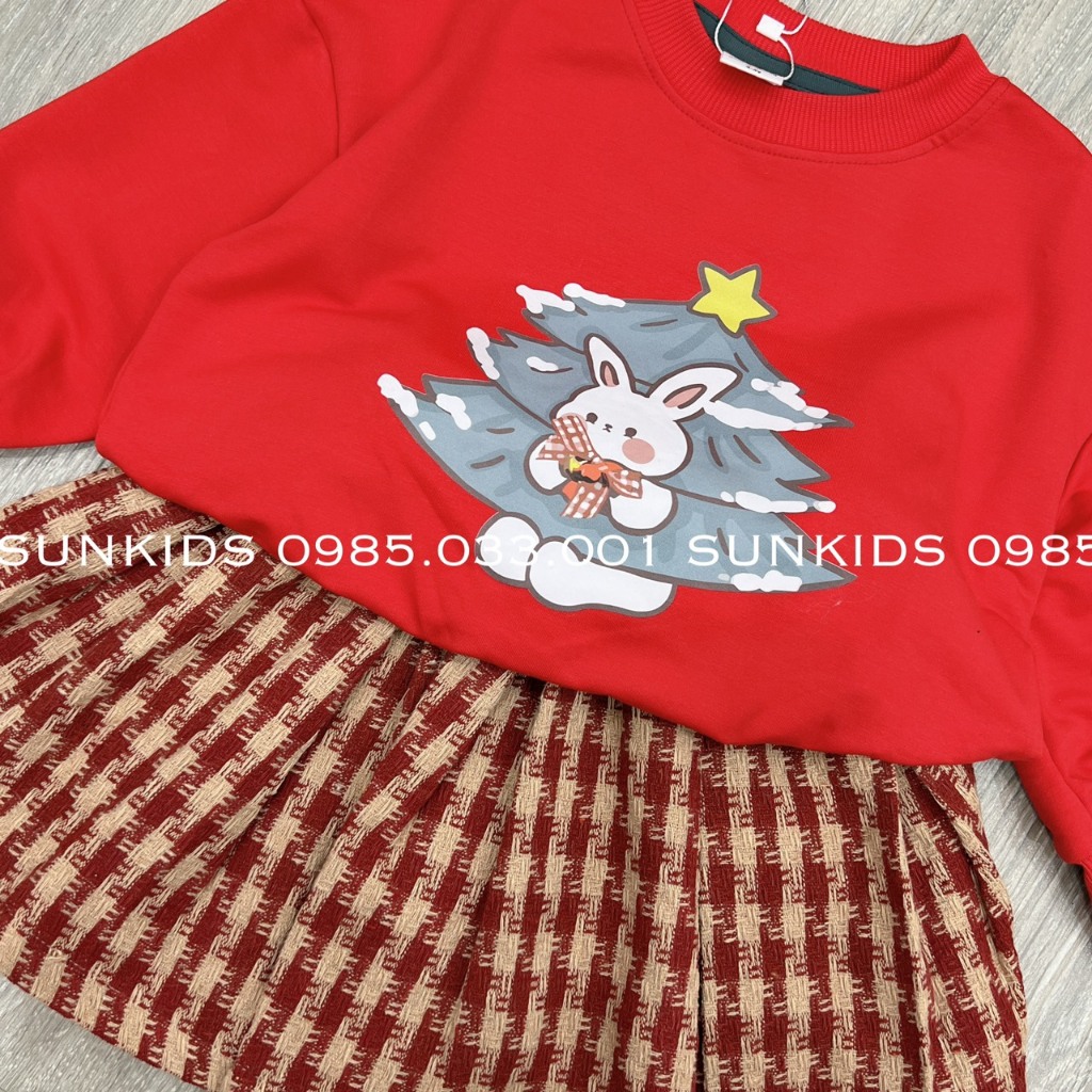 Set váy bé gái Jam & Jenny hình thỏ đỏ
