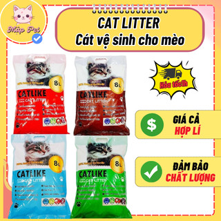 Cat litter cát vệ sinh cho mèo - cát vệ sinh khử mùi diệt khuẩn cho mèo catlike 8l,15l