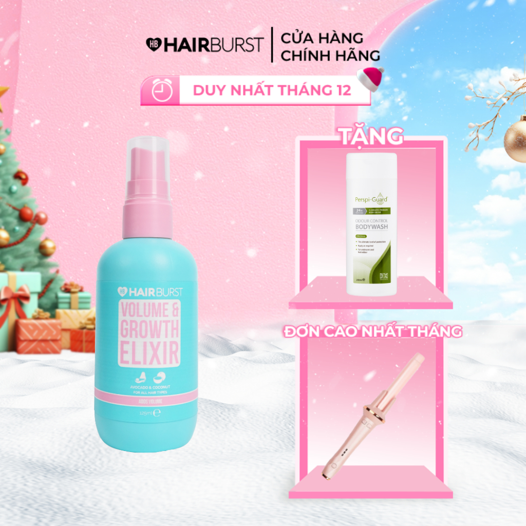 Xịt Hairburst Volume and Growth Elixir Tạo Độ Phồng Và Kích Thích Mọc Tóc 125ml