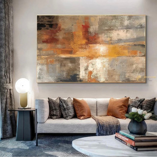 60 x 90 cm-Tranh đơn Ngang trừu tượng khổ lớn trắng đen trang trí phòng khách sạn Phòng Ngủ Sang Trong-MELYHOME