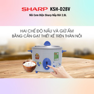 [HỎA TỐC] Nồi Cơm Điện Nắp Rời Sharp KSH-D28V (2.8L) - Màu Ngẫu nhiên