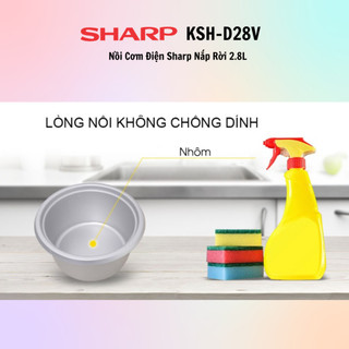 [HỎA TỐC] Nồi Cơm Điện Nắp Rời Sharp KSH-D28V (2.8L) - Màu Ngẫu nhiên