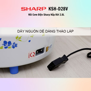 [HỎA TỐC] Nồi Cơm Điện Nắp Rời Sharp KSH-D28V (2.8L) - Màu Ngẫu nhiên