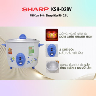 [HỎA TỐC] Nồi Cơm Điện Nắp Rời Sharp KSH-D28V (2.8L) - Màu Ngẫu nhiên