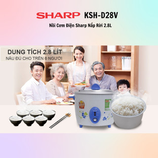 [HỎA TỐC] Nồi Cơm Điện Nắp Rời Sharp KSH-D28V (2.8L) - Màu Ngẫu nhiên