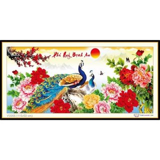 Tranh đính đá phú quý bình an VS056 (110 x 50 cm)