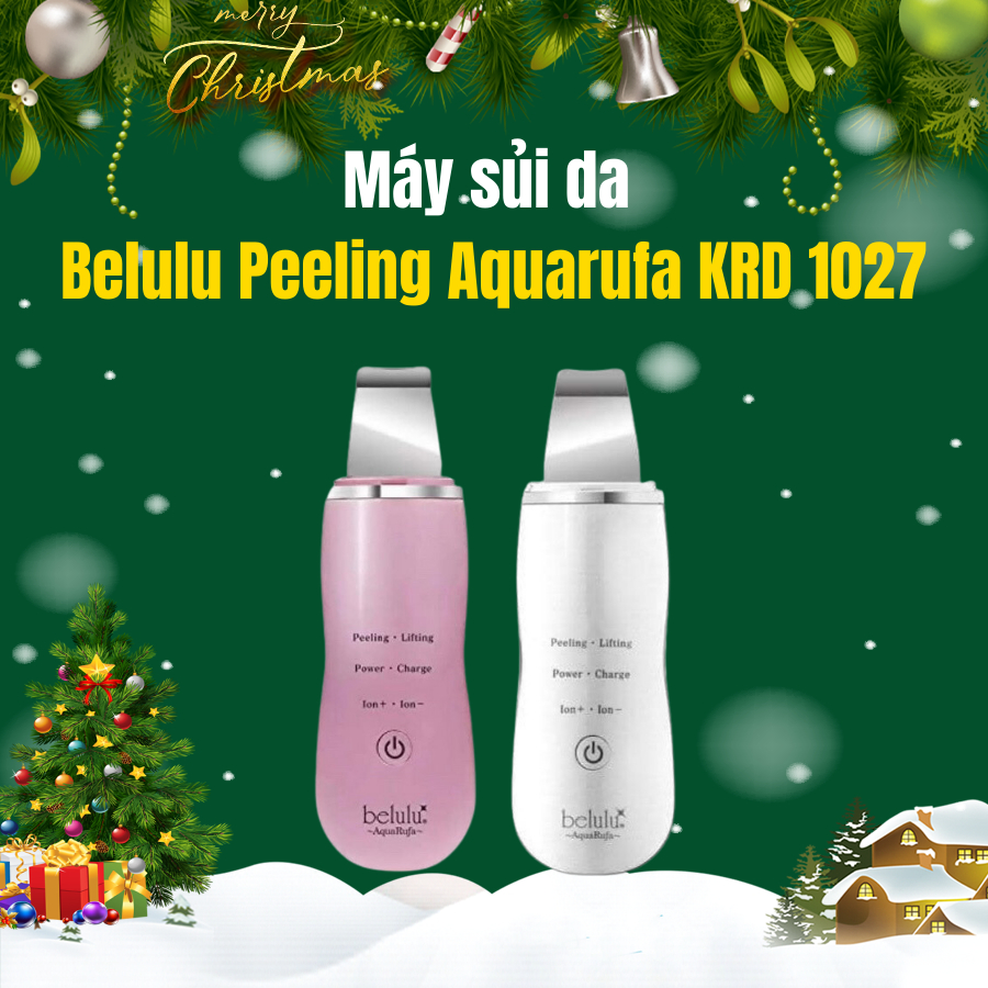 Máy Sủi Da Belulu Peeling Aquarufa Krd-1027 hàng nội địa Nhật
