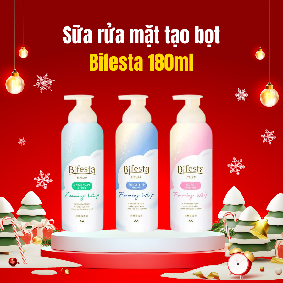 Sữa rửa mặt tạo bọt dịu nhẹ Bifesta 180g Nhật Bản