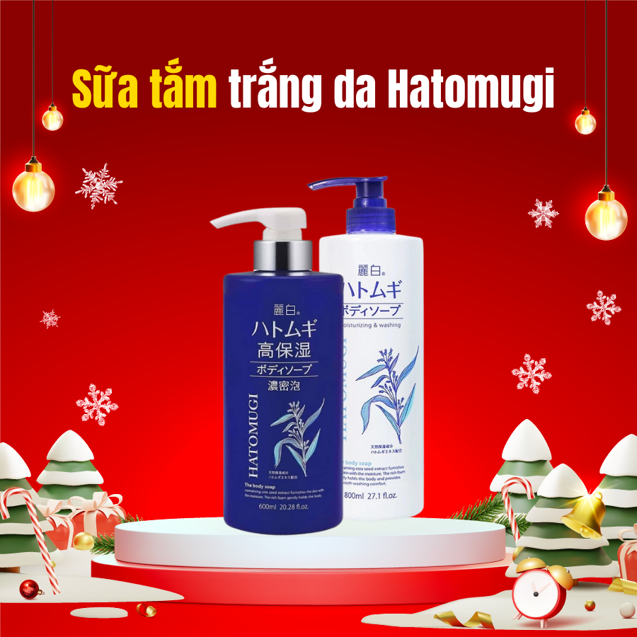 Sữa tắm Hatomugi dưỡng ẩm trắng da ý dĩ Moisturizing Washing Nhật Bản 800ml