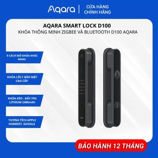 Khoá vân tay thông minh aqara d100 zigbee chốt cửa tự động 9 cách mở tích hợp chuông tương thích homekit bản quốc tế