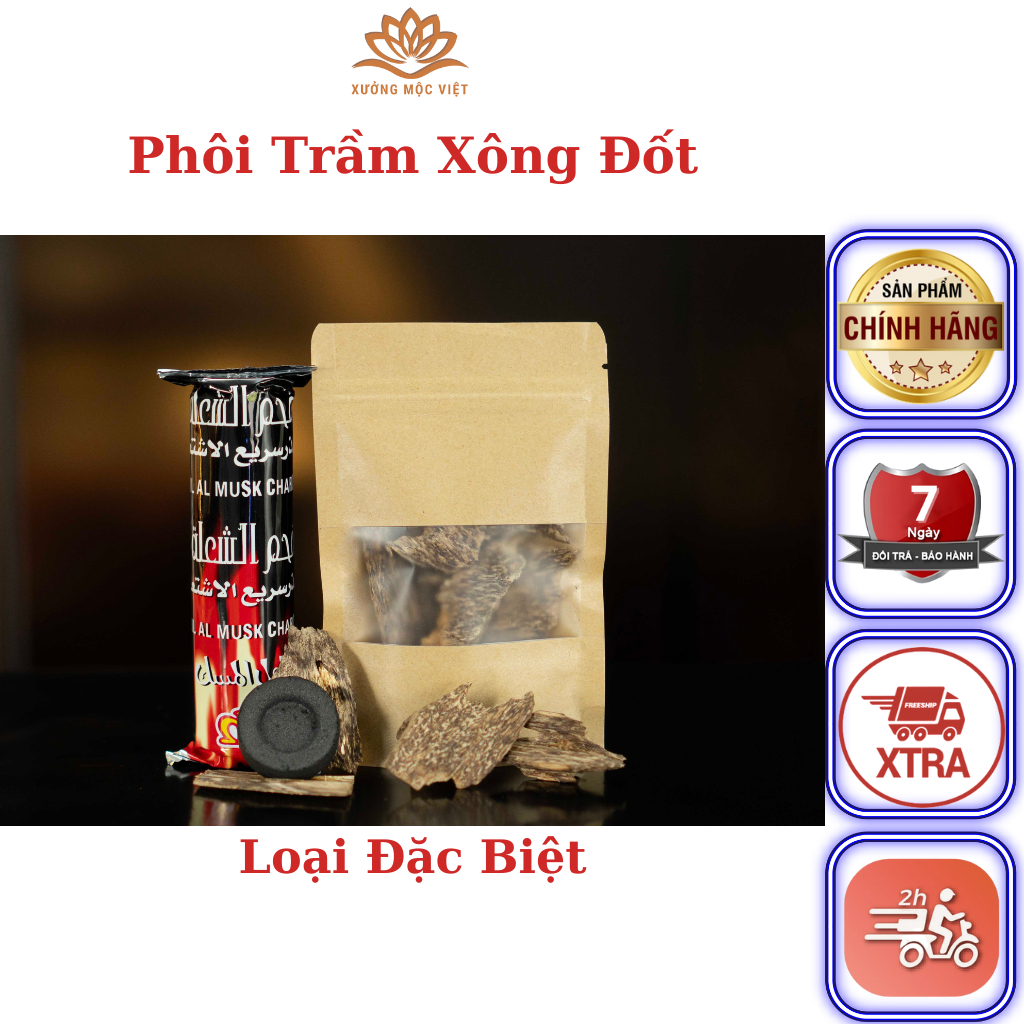 Phôi Trầm Hương Xông Đốt Đặc Biệt Xưởng Mộc Việt - Đồ Thờ Cúng Phong Thủy, Làm Thơm Phòng