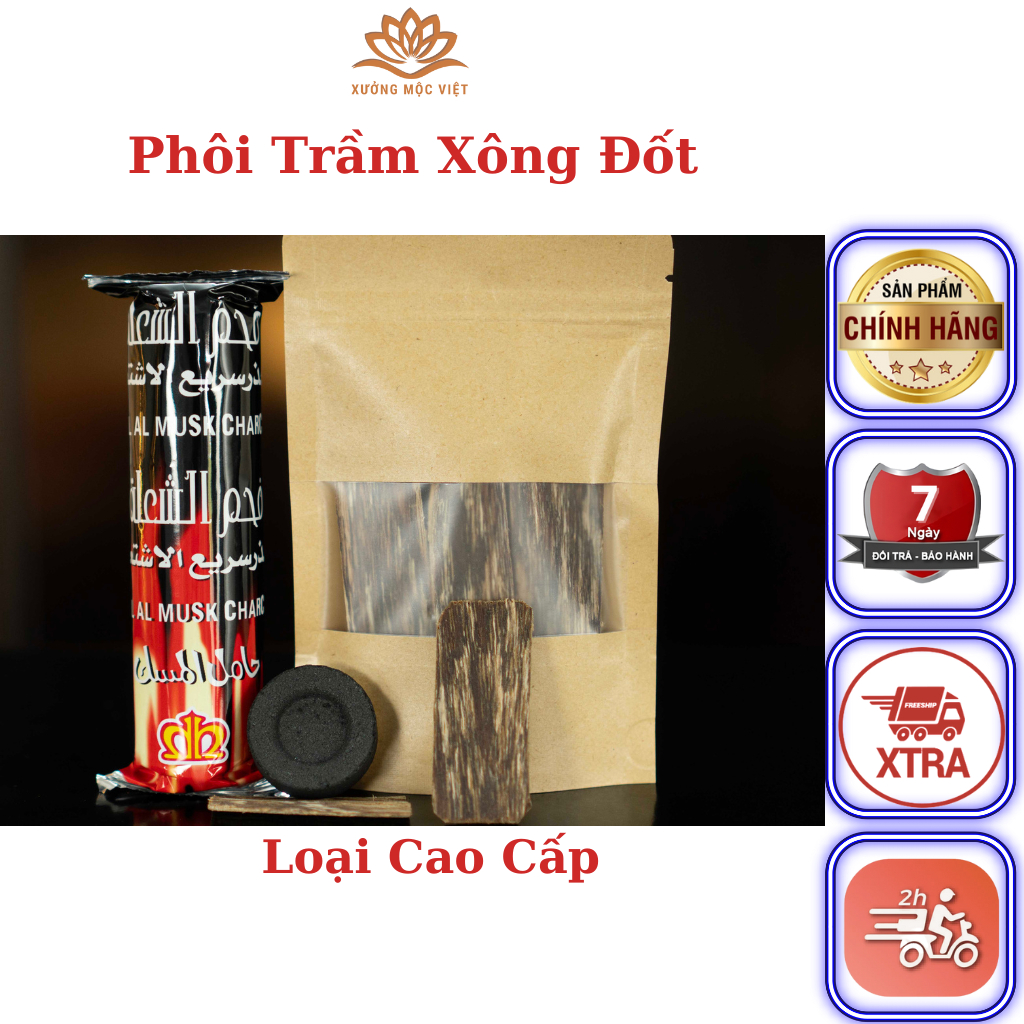 Phôi Trầm Hương Xông Đốt Cao Cấp Xưởng Mộc Việt - Đồ Thờ Cúng Phong Thủy, Làm Thơm Phòng