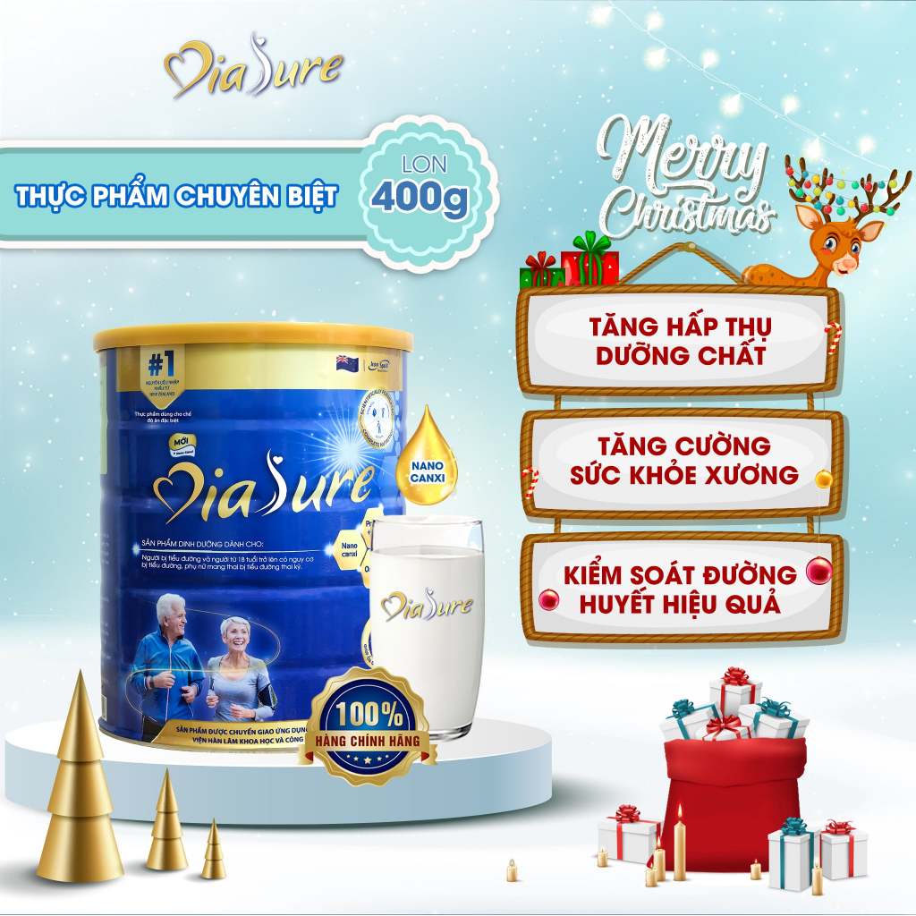Thức Uống Dinh Dưỡng Diasure 400G - Chuyên Biệt Dành Cho Người Tiểu Đường, Ổn Định Đường Huyết