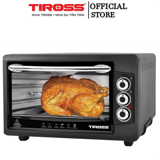 Lò Nướng Đối Lưu Tiross TS9603 - Dung tích 50 Lít, 3 Chế Độ + Xiên Quay, Dải nhiệt 80–320°C, Sản xuất tại Thổ Nhĩ Kỳ