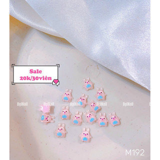 Sale charm th ỏ hồng m192 set 30viên