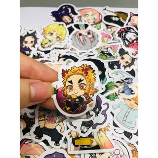 Sticker, miếng dán nhân vật hoạt hình anime Demon Slayer, Onepiece, Jujutsu Kaisen