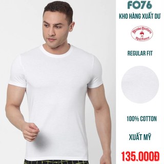 Áo Thun Cổ Tròn Nam 100% COTTON Cao Cấp Basic Đẹp Phông Tay Ngắn Màu Trắng Xuất Mỹ