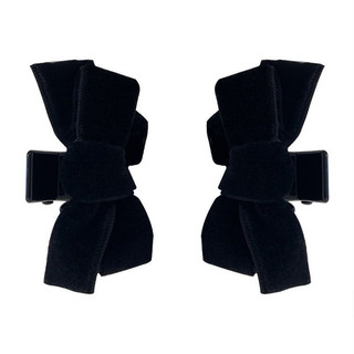 Set 2 kẹp nơ nhung nhỏ kẹp mái màu đen