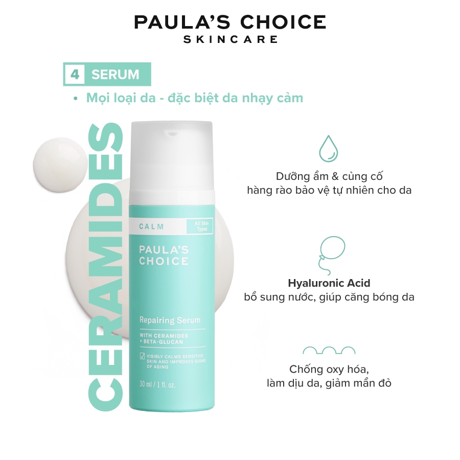 [HSD 8/2024] Tinh chất chống lão hóa & làm dịu da nhạy cảm Paula's Choice Calm Repairing Serum 30ml Q3720