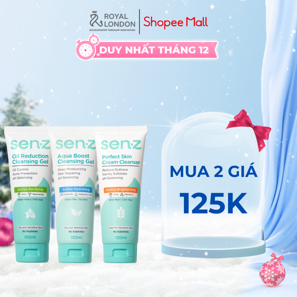 Sữa Rửa Mặt SENZ Facial Wash chuẩn pH 150ml