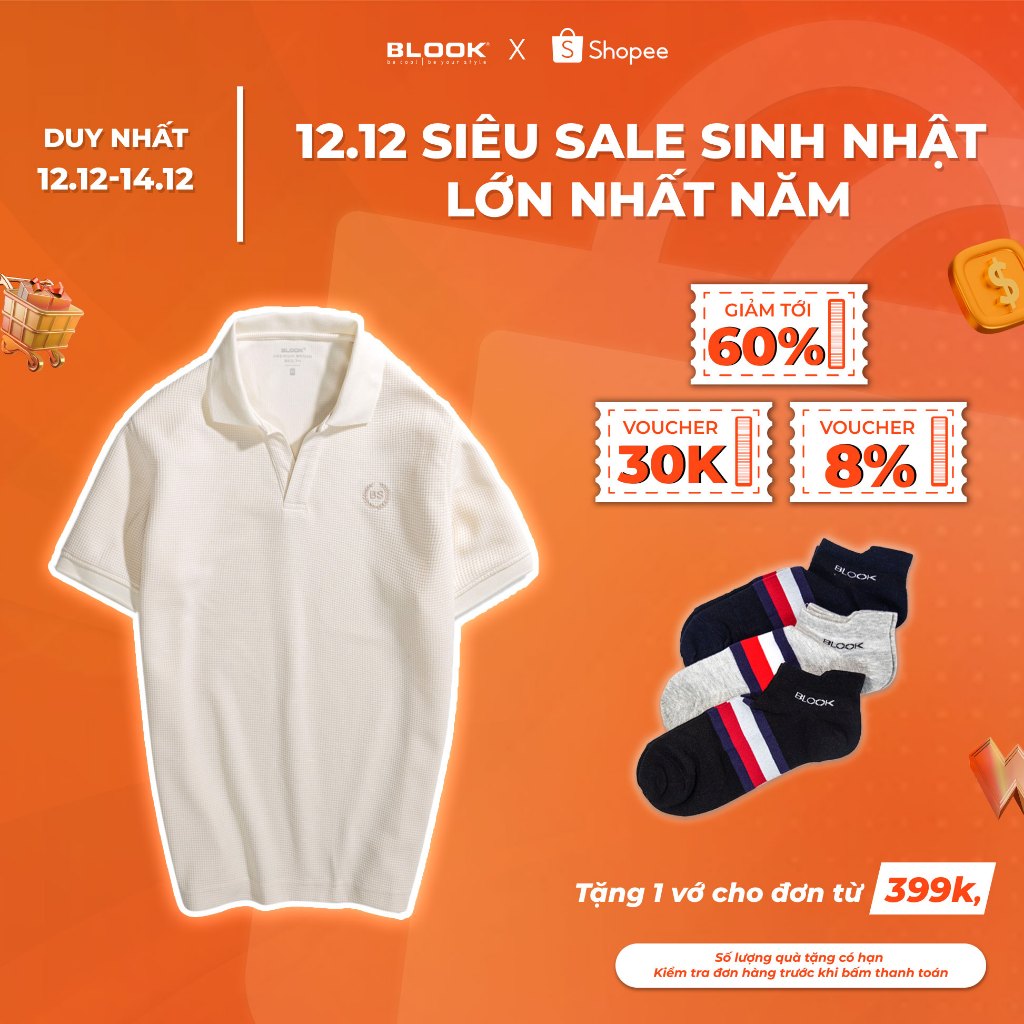 ÁO THUN POLO NAM BLOOK HIỆN ĐẠI, TRẺ TRUNG - 35676