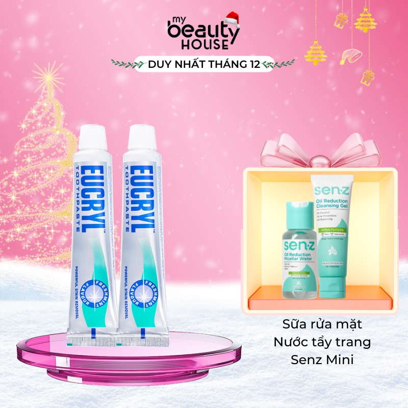 Combo 2 Kem đánh răng Eucryl hỗ trợ làm trắng răng (2x62g)