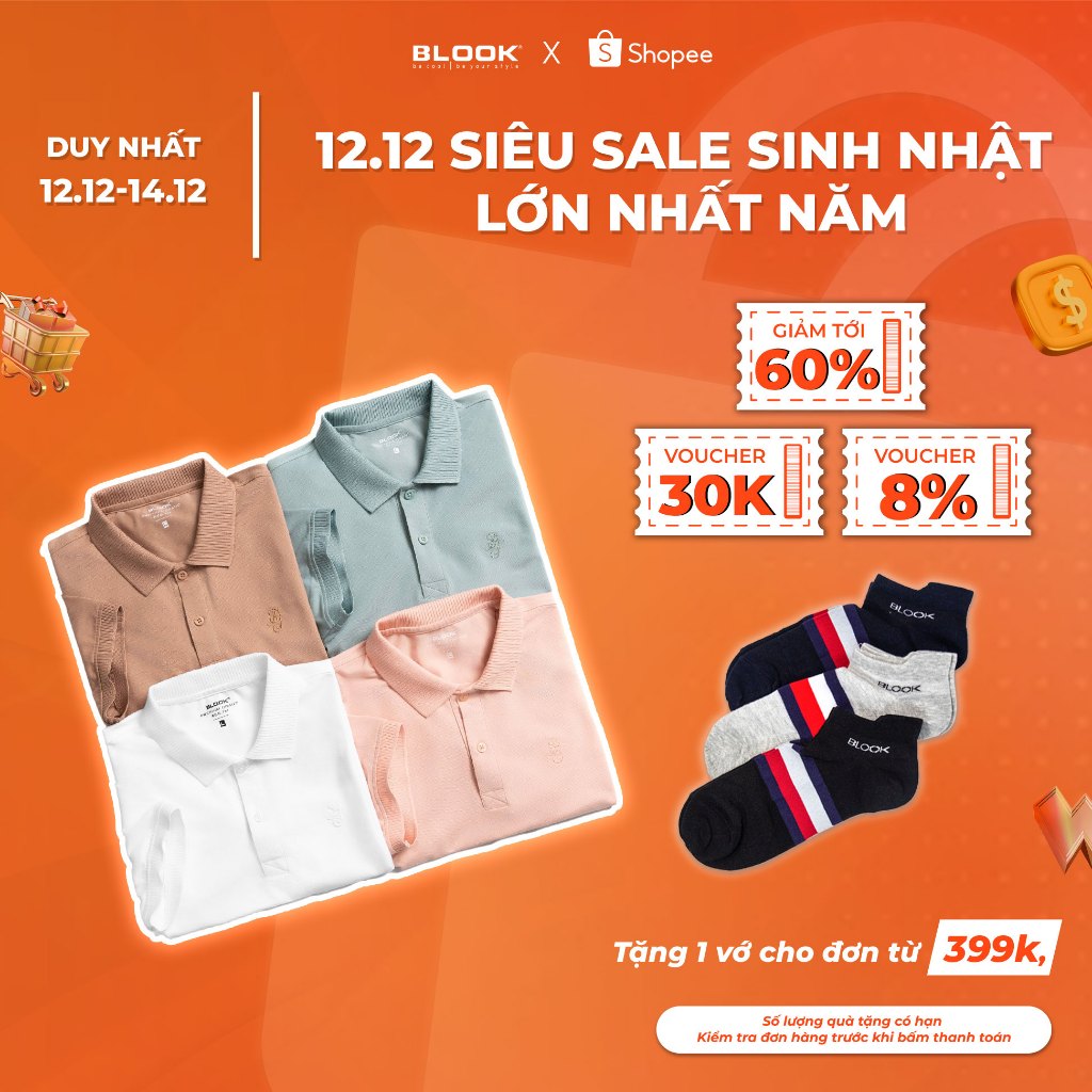 ÁO THUN POLO NAM BLOOK - MÃ 35656