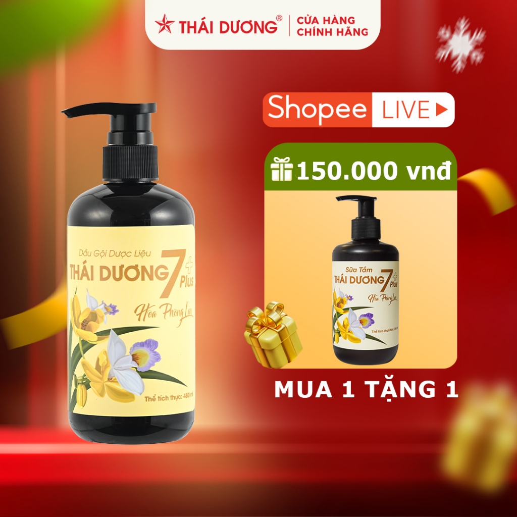 Combo Dầu gội / Dầu xả Thái Dương 7 plus Tặng Sữa tắm Thái Dương 7 plus 250ml