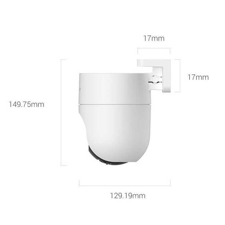 Camera Wifi ngoài trời Ezviz H8C 2K 3Megapixel quay quét 360, có màu đêm, đàm thoại, Báo động, Tích hợp AI