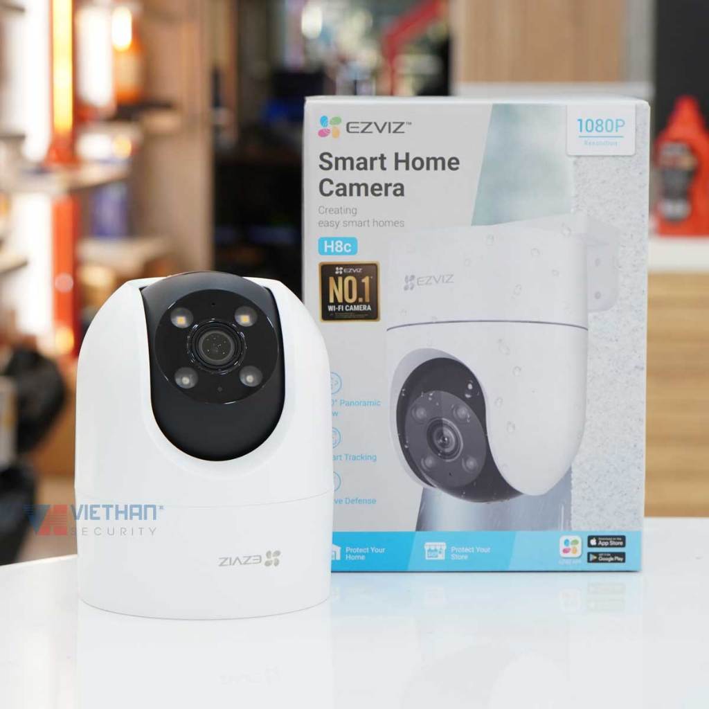 Camera Wifi ngoài trời Ezviz H8C 2K 3Megapixel quay quét 360, có màu đêm, đàm thoại, Báo động, Tích hợp AI