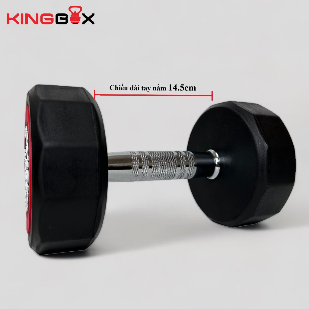 Tạ tay KINGBOX 7.5kg lõi gang đặc bọc cao su Nhập Khẩu