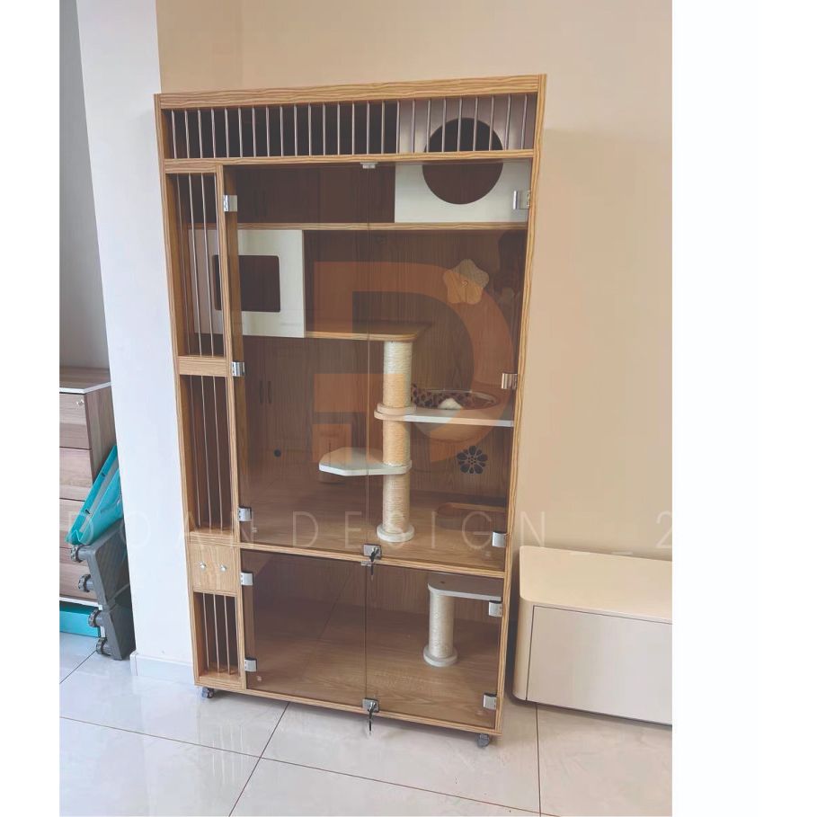 NHÀ GỖ CHO MÈO - CHUỒNG MÈO VILLA MS027 THƯƠNG HIỆU DOAN_DESIGN201