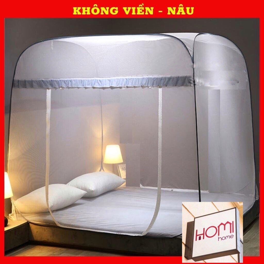 màn chụp tự bung đỉnh vuông cao cấp,mùng chụp người lớn thông minh tiện lợi, gấp gọn, màn vải tuyn lỗ nhỏ, chống muỗi