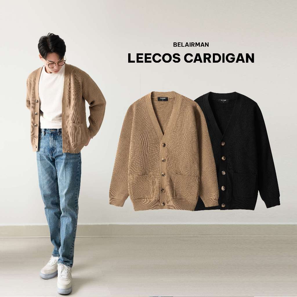 Áo CARDIGAN LEECOS nam nữ BELAIRMAN vải cotton mềm mại thiết kế sang trọng trẻ trung, thanh lịch - CDLC0099