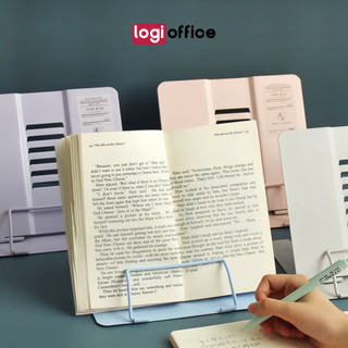 Giá đỡ sách LOGi, kệ dựng sách, điện thoại gấp gọn tiện lợi, điều chỉnh tùy ý, màu pastel cho học sinh KS48