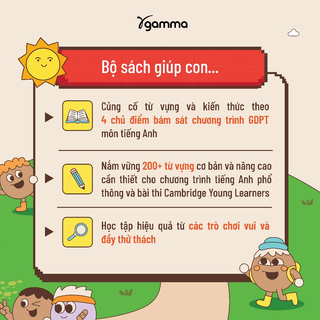 Sách - Lẻ/Combo: Level Up - 100 Trò Chơi Từ Vựng Tiếng Anh Dành Cho Học Sinh Tiểu Học: Lớp 3 + Lớp 4 + Lớp 5 (ETS)