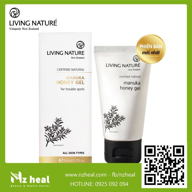Gel Giảm Mụn Từ Mật Ong Manuka Living Nature Manuka Honey Gel 50ml