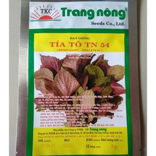 Hạt giống rau tía tô Trang Nông gói 1gr