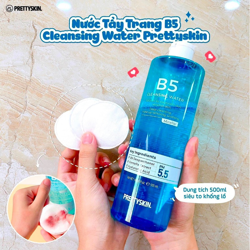 Nước Tẩy Trang B5 Sạch Sâu, Dịu Nhẹ, Phù Hợp Cho Da Nhạy Cảm & Da Treatment - 500ml- HÀN QUỐC