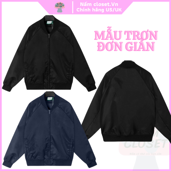 Áo khoác bomber chất gió cao cấp phong cách varsity jacket unisex - NấmCloset 012