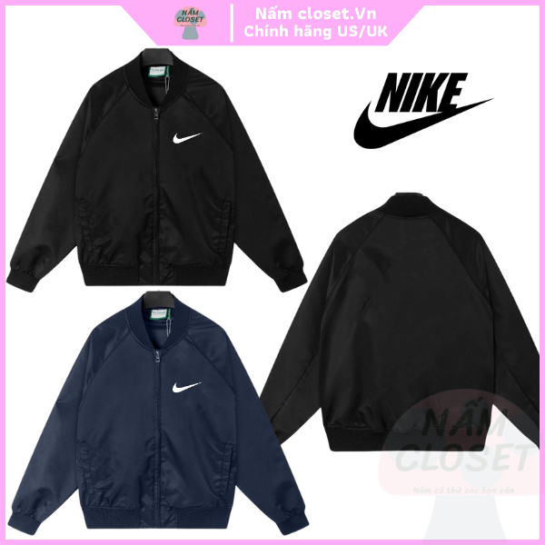 Áo khoác bomber chất gió cao cấp phong cách varsity jacket unisex - NấmCloset 012
