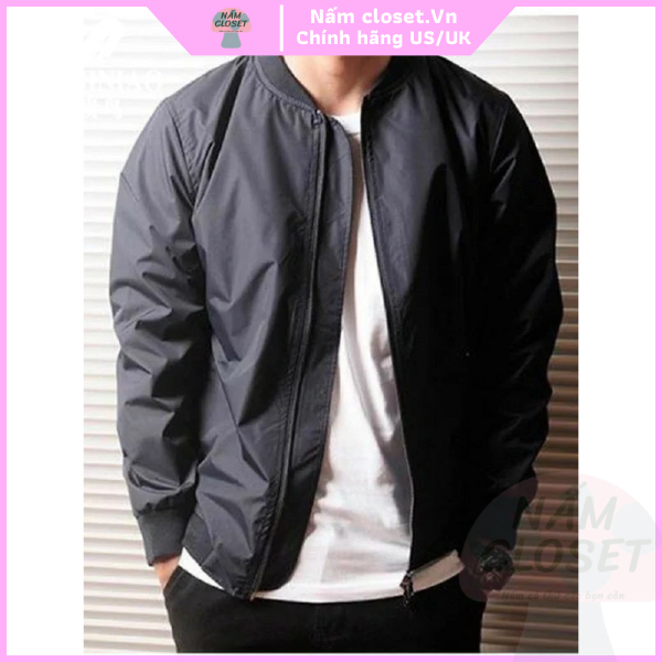 Áo khoác bomber chất gió cao cấp phong cách varsity jacket unisex - NấmCloset 012