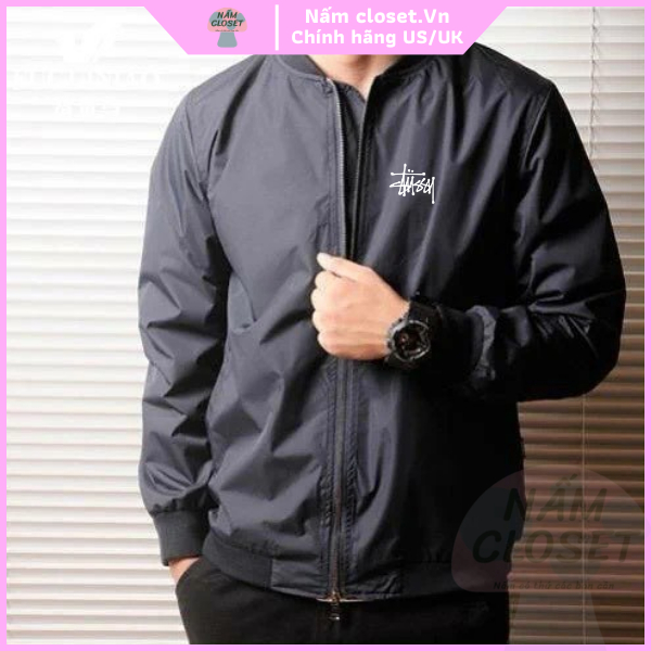 Áo khoác bomber chất gió cao cấp phong cách varsity jacket unisex - NấmCloset 012