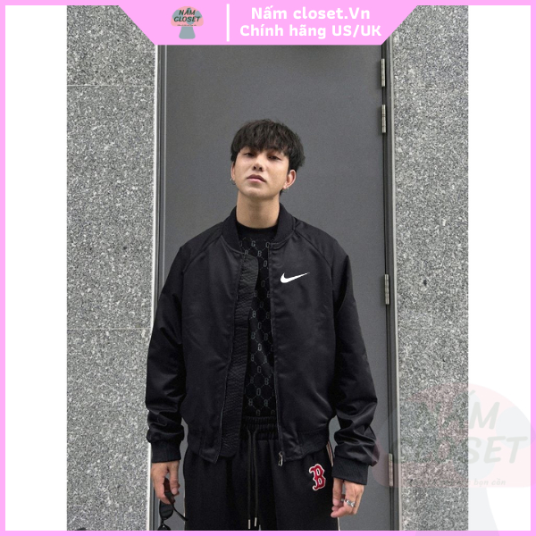 Áo khoác bomber chất gió cao cấp phong cách varsity jacket unisex - NấmCloset 012