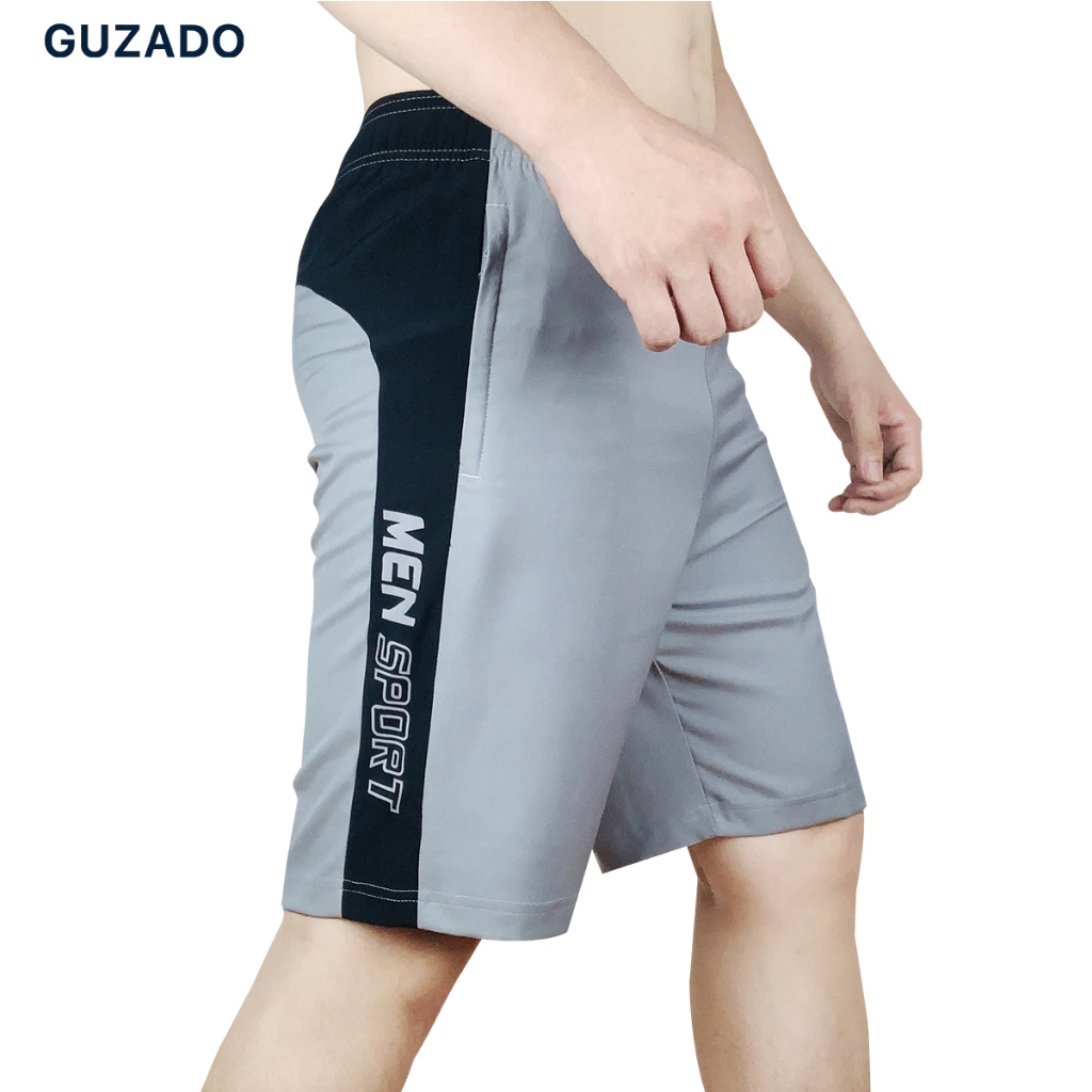 Quần Đùi Chạy Bộ Nam GUZADO Vải Gió, Thoáng Khí, Co Giãn Hoạt Động Thể Thao Thoải Mái MSR2210