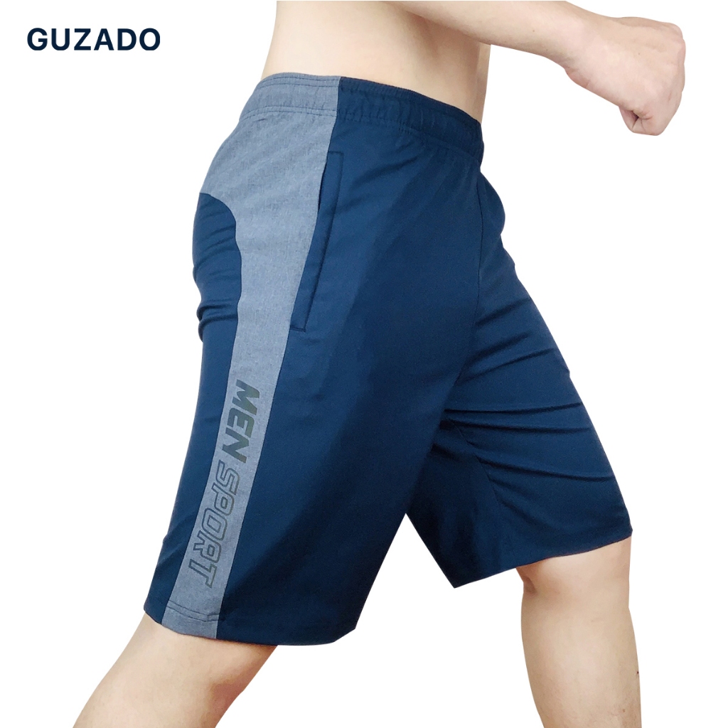 Quần Đùi Chạy Bộ Nam GUZADO Vải Gió, Thoáng Khí, Co Giãn Hoạt Động Thể Thao Thoải Mái MSR2210