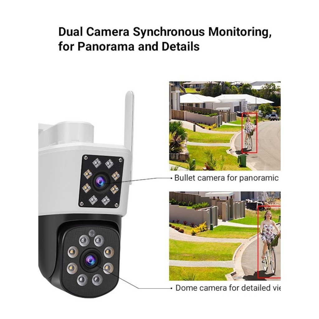 Camera IP VSTARCAM Ngoài Trời C662DR FullHD Tích Hợp Thêm 1 Mắt Camera Phụ