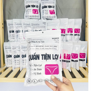 Khách Sĩ 60 Quần Lót Giấy Cotton, Dùng 1 Lần, Đáy Quần 2 Lớp, Dùng Khi Đi Du Lịch, Mẹ Bầu Đi Sinh